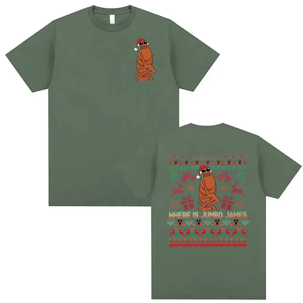 أين جامبو جيمس ميمي تي شيرت مضحك ماركوس دودة عيد الميلاد تي شيرت الرجال النساء Harajuku خمر الكلاسيكية المتضخم تي شيرت بلايز