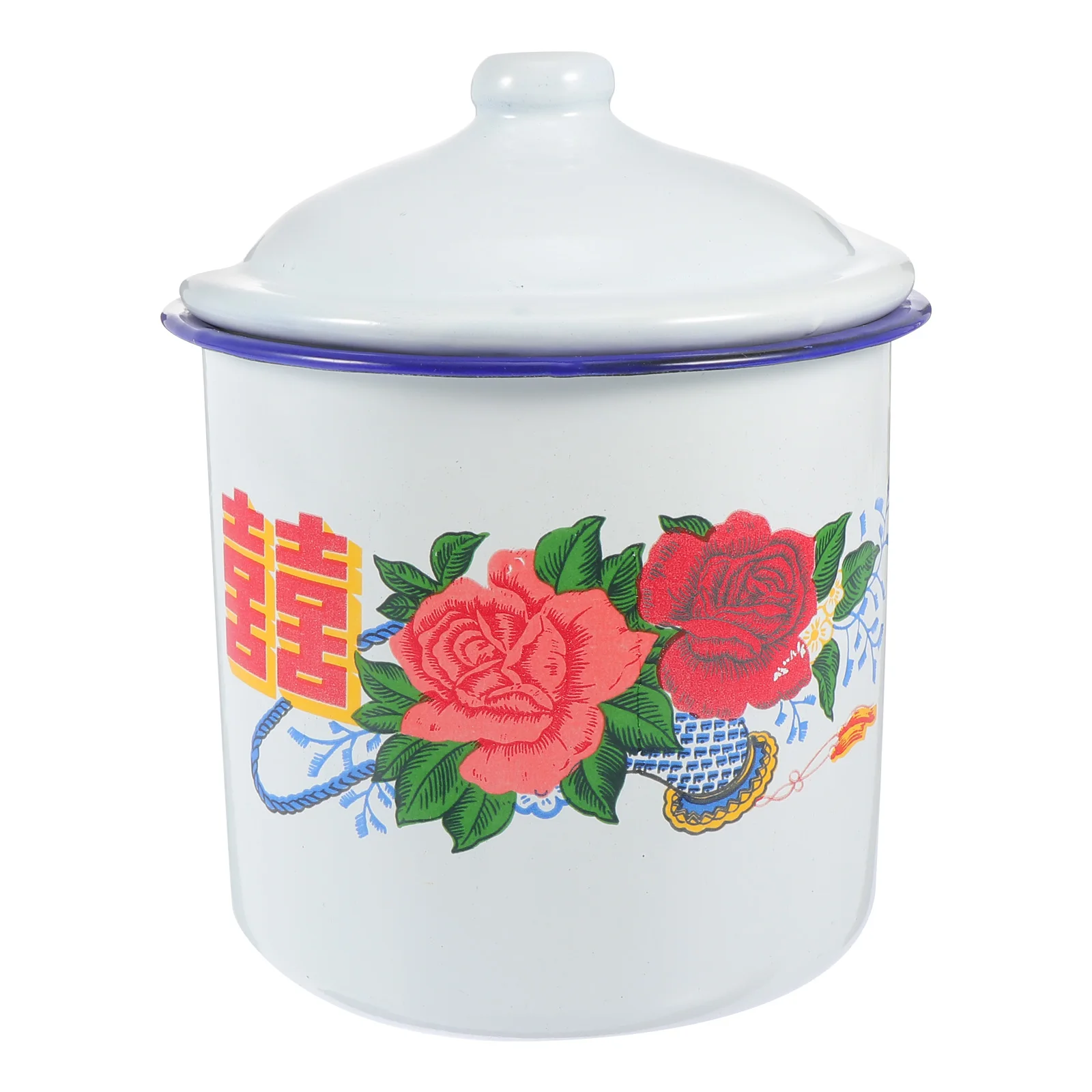 

Vintage Enamel Cup Retro Water Teacup Unique Elderly Cute Coffee Mug Iron Material Safe Practical Storage Solution Glassware Bar