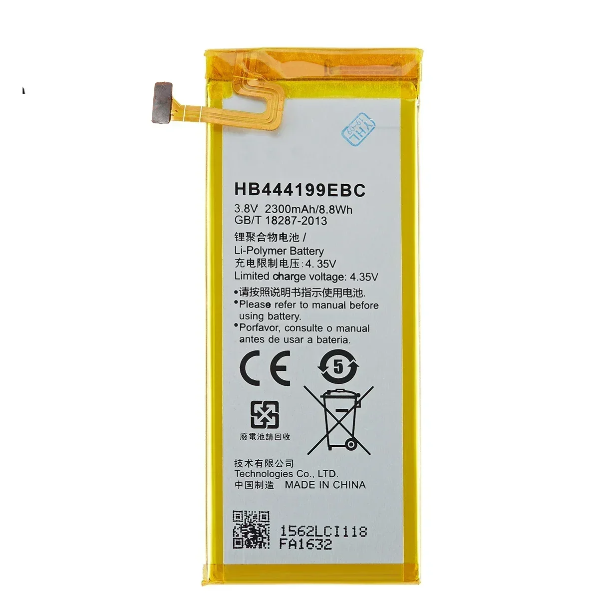 100% oryginalny HB 444199 Bateria EBC 2300mAh do HUAWEI Ascend G660 G660-L75 L075 Baterie do telefonów komórkowych + narzędzia