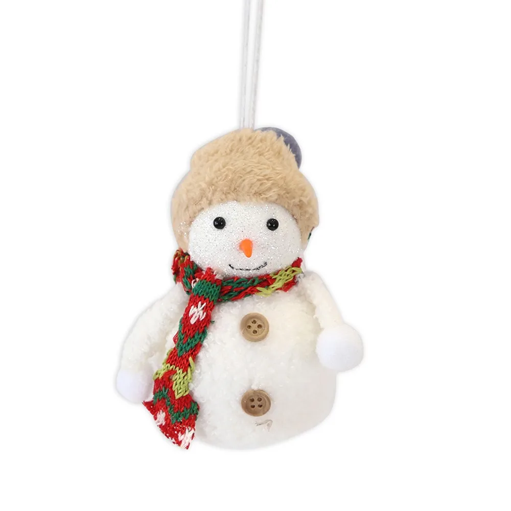 Cartoon Christmas Snowman Boots Pendant Plush Exquisite Rudolf Doll Pendant Owl Bell Star Xmas Tree Hanging Ornament