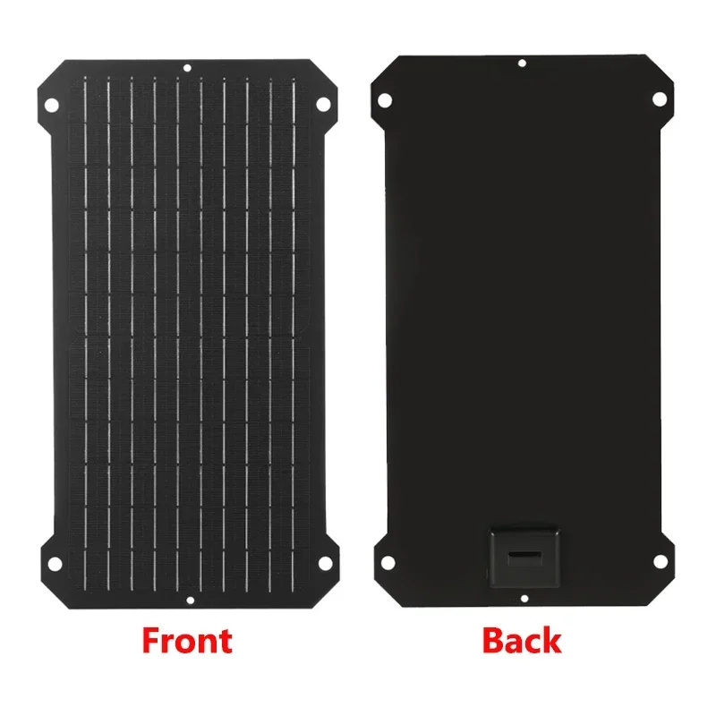 30W Solar Panel USB+Type-C Output Solar Cell Portable Solar Plate Charger For Camping Outdoor Mobile Phone Tablet Camera Fans
