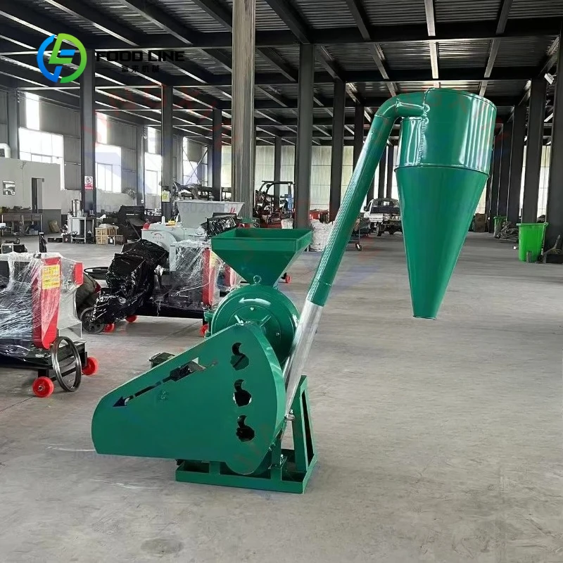 Customized High Efficiency Self-priming Grain Pulverizer Cyclone Dust Collector Disc Mill Corn Wheat Animal Feed Flour Grinder