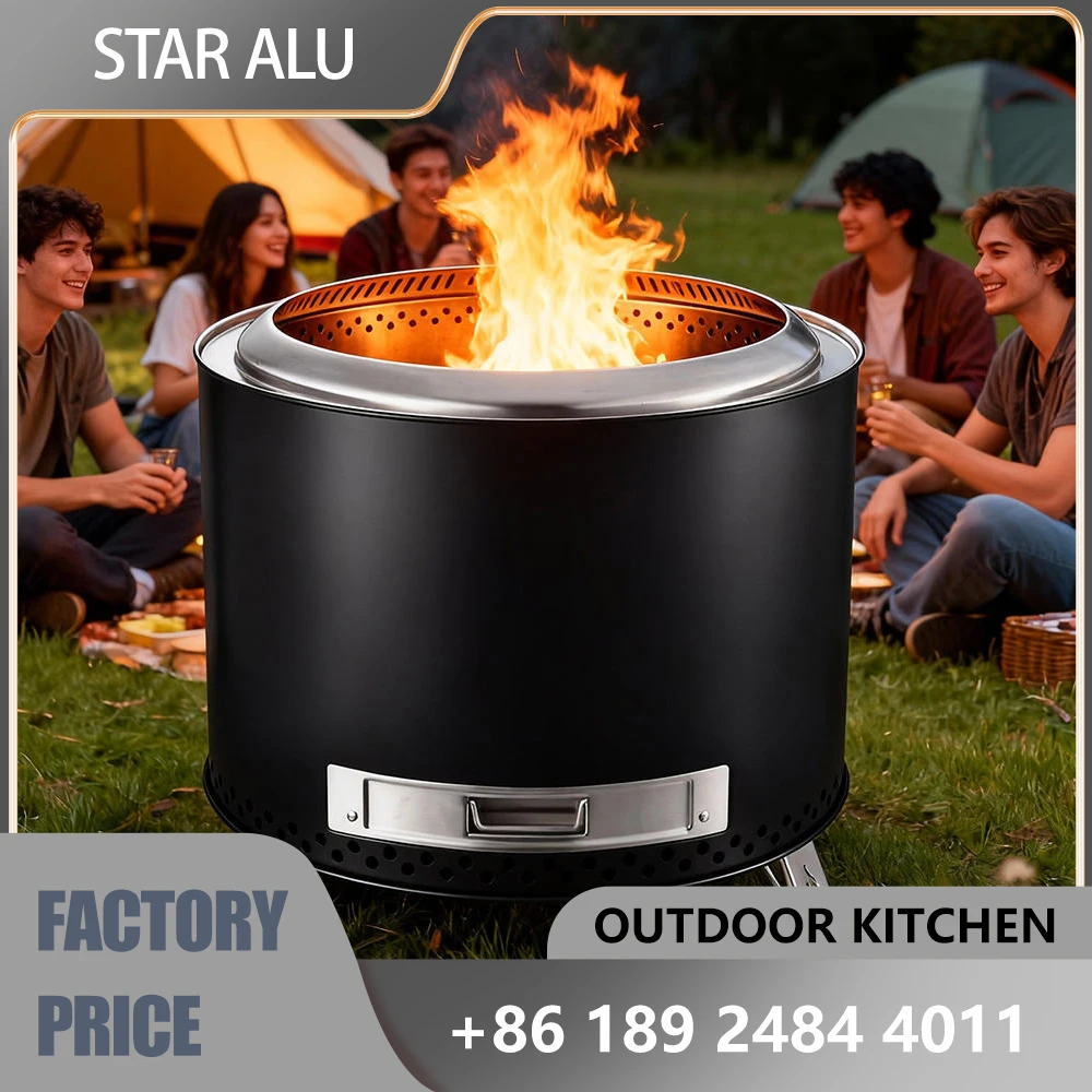 Portable Wood Burning Stove with Ash Collector，Stable Support Legs，Perfect for Hiking, Picnics & Emergency Use