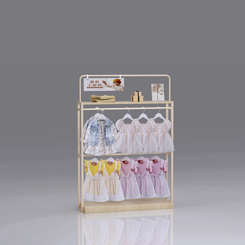 

✘x Minimal Footprint Stand Maximize Floor Space in Compact Kids Boutiques Maternal & Infant Shops Shelves for Kid Clothing^