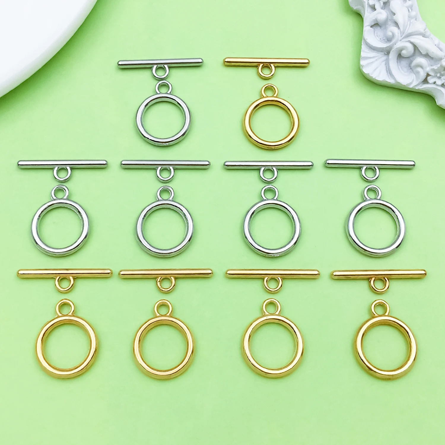 20 قطعة من أبازيم السبائك، أبازيم نهاية OT، موصلات مشبك لقلادة سوار ذاتي الصنع وأقراط وإكسسوارات صنع المجوهرات #1