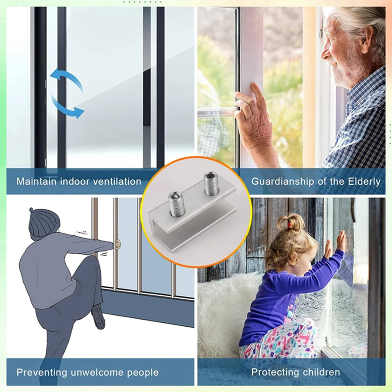 FULL-10 Set Sliding Sash Stopper Cabinet Locks Straps Doors Security Anti-Theft Lock Window Sliding Door Doors Lock