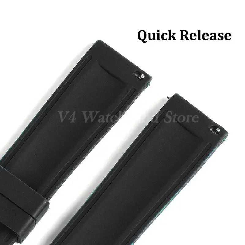 حزام الساعات 18 مللي متر 20 مللي متر 22 مللي متر 24 مللي متر الإفراج السريع سوار سيليكون الرجال الرياضة مطاط مقاوم للمياه حزام ساعة اليد مع مشبك فراشة