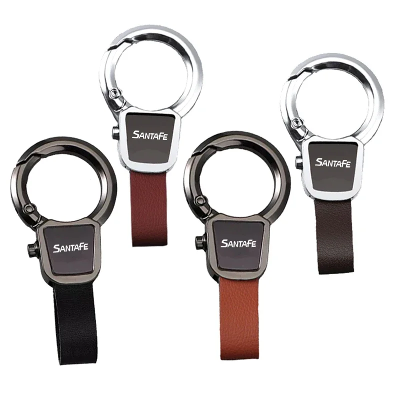 For Hyundai SANTAFE Badge 2025 Keychains Waist Belt Buckle Women Men i30 i40 i10 i20 Car Key Chains Rings Keyring Pendant Gifts