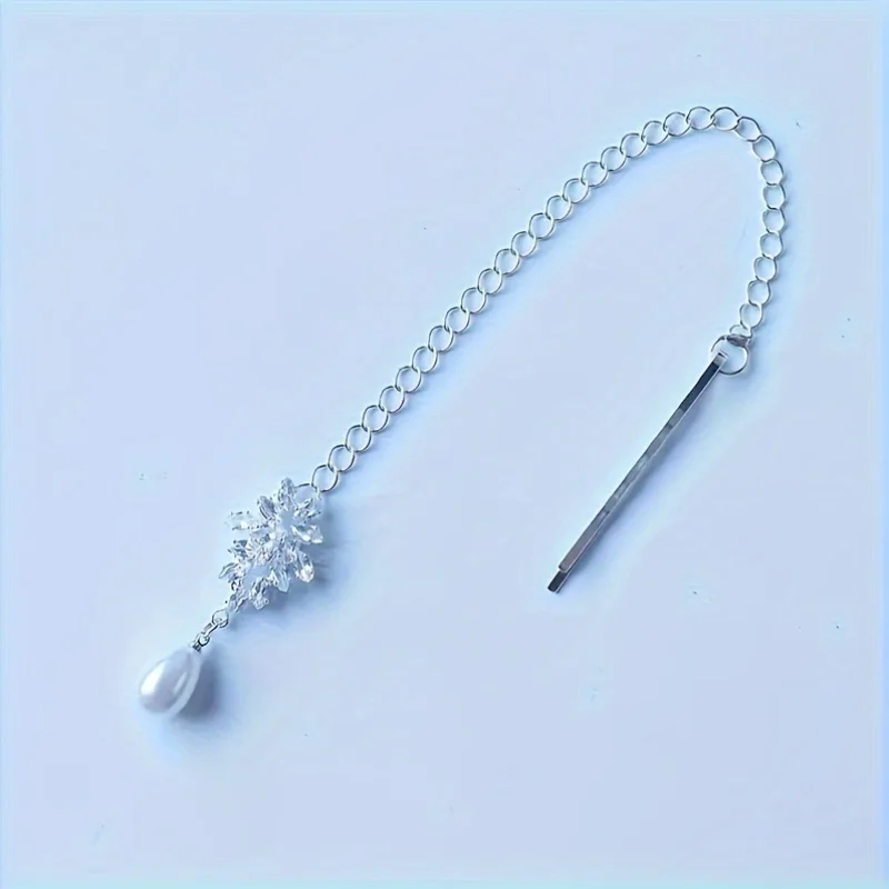 أزياء المرأة لؤلؤة الجبين سلسلة عقال مجوهرات الزفاف قلادة ورقة رئيس سلسلة مهرجان هدية #5