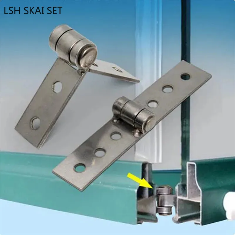 2Pcs Nothing Frameless Window Stainless Steel Hinge Thickened Fold Window Hinge Industrial Distribution Box Cabinet Door Hinges