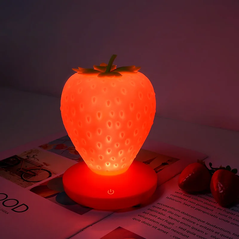 Mijia USB dimmbar LED Nachtlicht Silikon Erdbeer Nachtlicht Nachttisch lampe für Kinder Kinder Geschenk Schlafzimmer Dekoration