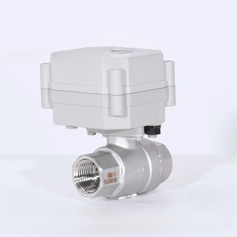 Miniature electric valve full bore 304 stainless steel with indication 1/2 inch electric ball valve DN15