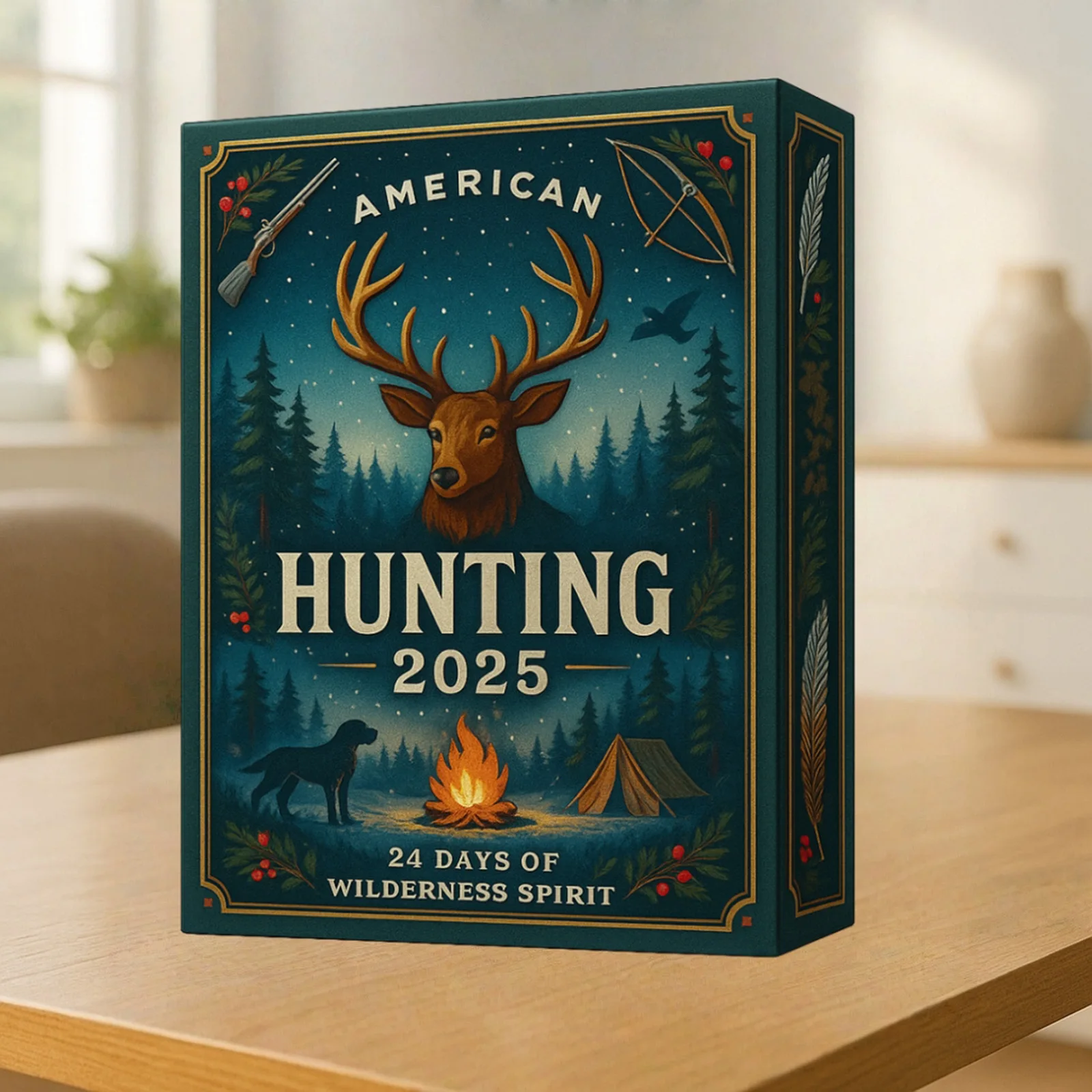 Calendário do advento de caça americano 2025 24 dias contagem regressiva de natal para crianças adventes calendários personalidade festival brinquedos