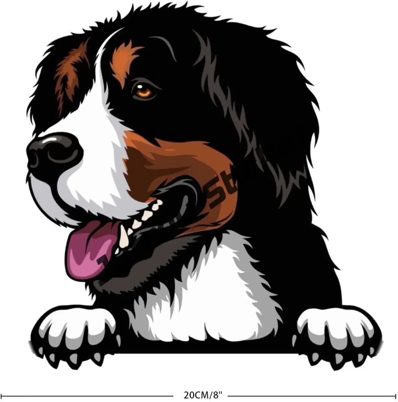 Bernese Mountain Dog Vinyl Sticker Decal Man's Best Friend Puppy Bernese Mountain Dog Breed Sticker for Car Windows Laptops - view 5