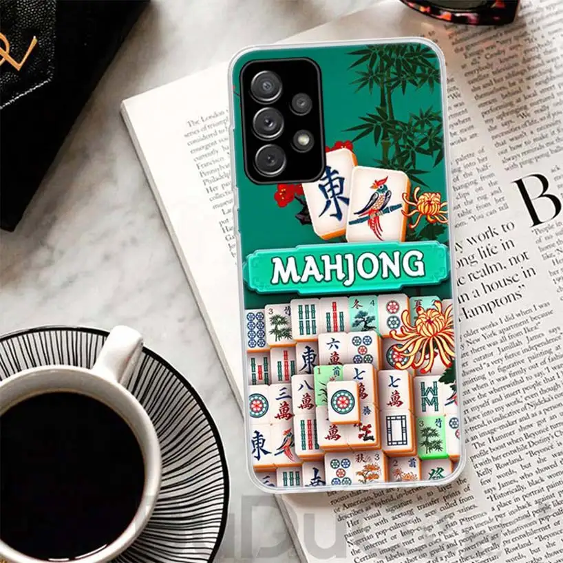 Creative Mahjong Cover For Samsung Galaxy A51 A50 A71 A70 Phone Case A21S A31 A41 A10 A20E A30 A40 A01 A11 A6 A7 A8 A9 Coque