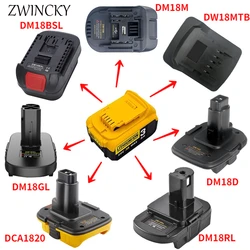 Adapter do elektronarzędzi DM18M itp. Konwerter do akumulatora litowo-jonowego Dewalt 18 V do narzędzia Makita Milwaukee Bosch Ryobi Metabo Worx Devon Tool