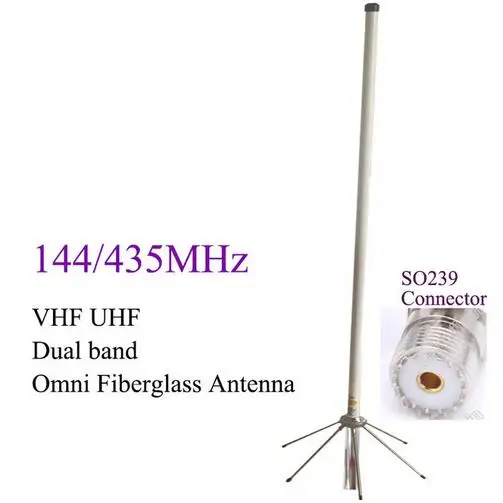 dual band fiberglass antenna 144M 435M vhf uhf  ham radio roof repeater omnidirection base station aerial