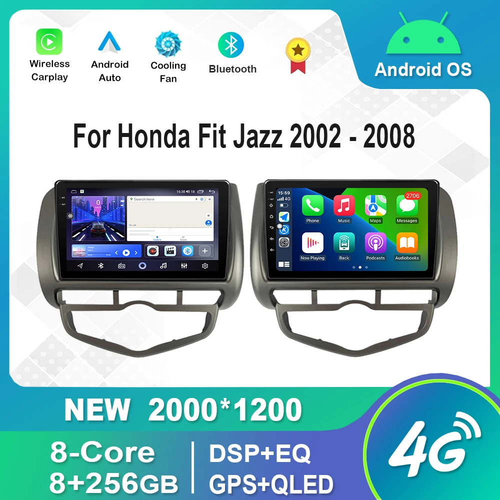 

For Honda Fit Jazz 2002 - 2008 LHD RHD Android Video Multimedia Radio Player GPS Navigation 4G+WiFi Bluetooth HD Touch Screen