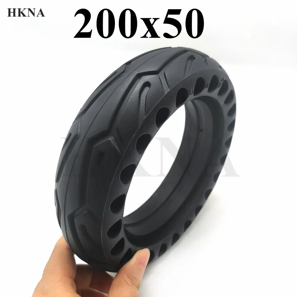 8 Inch 200x50 Solid Tire Honeycomb Through Hole for Electric Scooter Explosion-proof, Antiskid And Wear-resistant Tubeless Tyre.