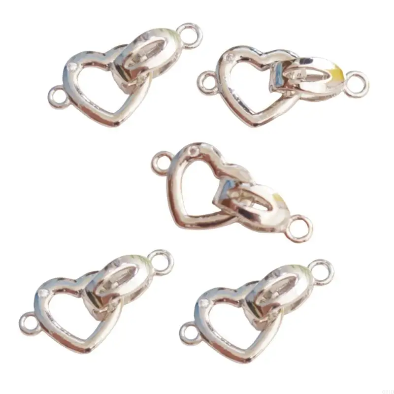 5 Pack Sweater Chain Fasteners Jewelry Accessories Oval/Heart Shaped Stylish Jewelry Component Texture