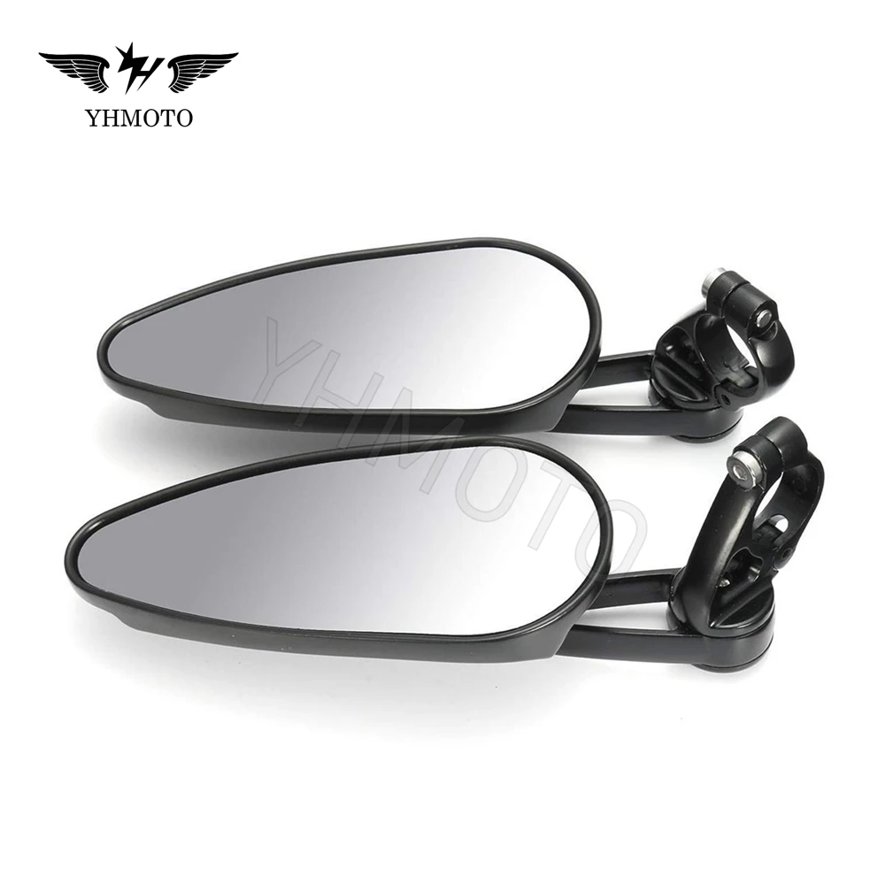 YHMOTO Universal Motorcycle Off Road Parts CNC Mirrors Rear View Rearview Mirror Motorrad Spiegel For Harley Honda Suzuki