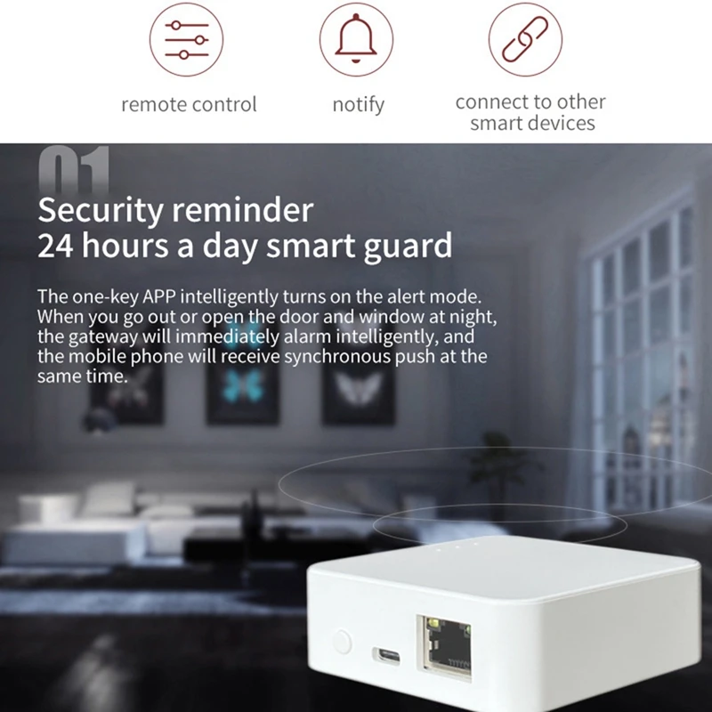 Tuya Sart Wired Zigbee 3.0 Gateway Hub Smart Life APP Automation Voice Remote Control Intelligent Multi-Function Gateway