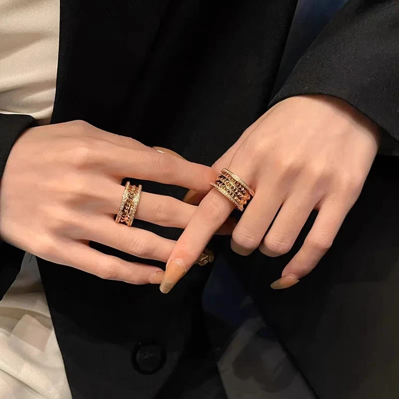 High quality seiko plating does not fade Ring Women Personalized Fashion Light Luxury Brand Couple Luxury Jewelry Party Gift