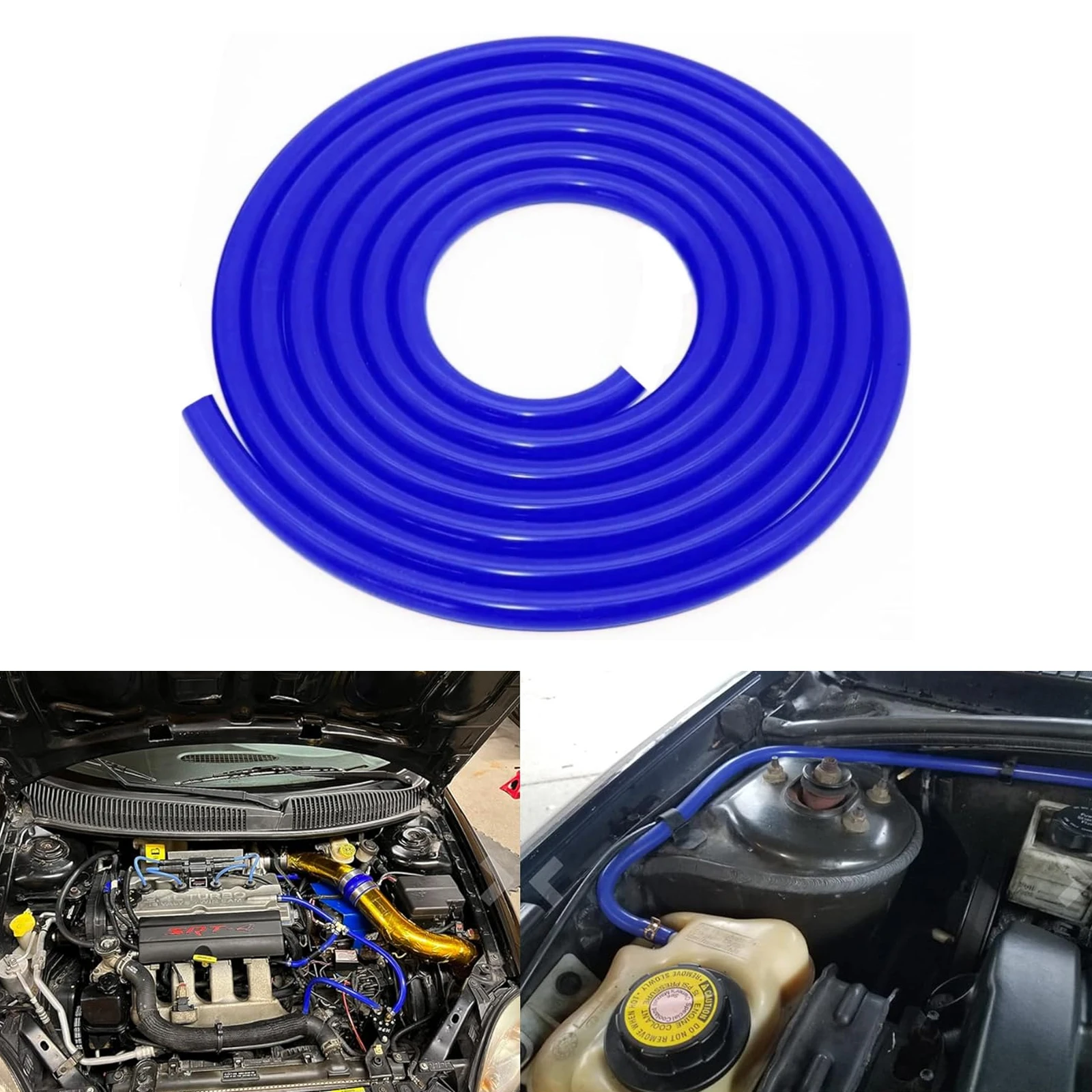 HaoFa - 4mm 8mm Blue Silicone Vacuum Tube Hose, Universal Auto Parts Pipe Inner Diameter Cooling Pipe Air Pump Flexible Tube 2M