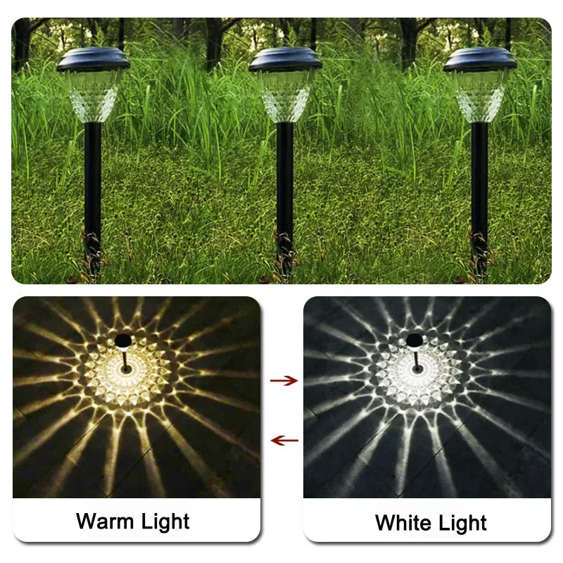 6 個ソーラーガーデン街路灯屋外防水芝生地面挿入風景ガーデンパス芝生ライト太陽光発電 LED ライト