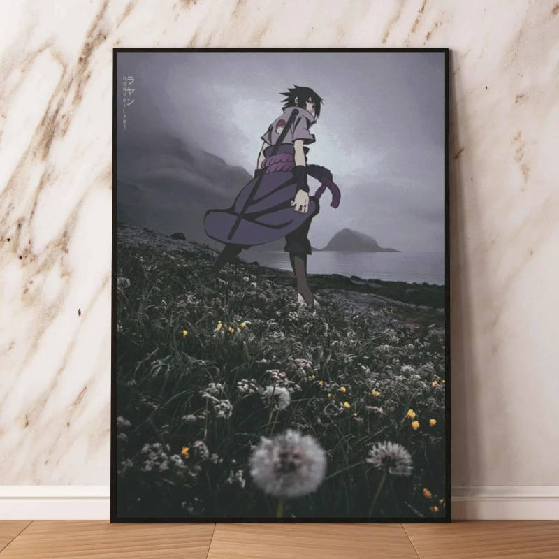 Canvas Art Walls Painting Natuto Uchiha Sasuke Aesthetic Poster Friends Gifts Children's Bedroom Decor Picture Modern Home