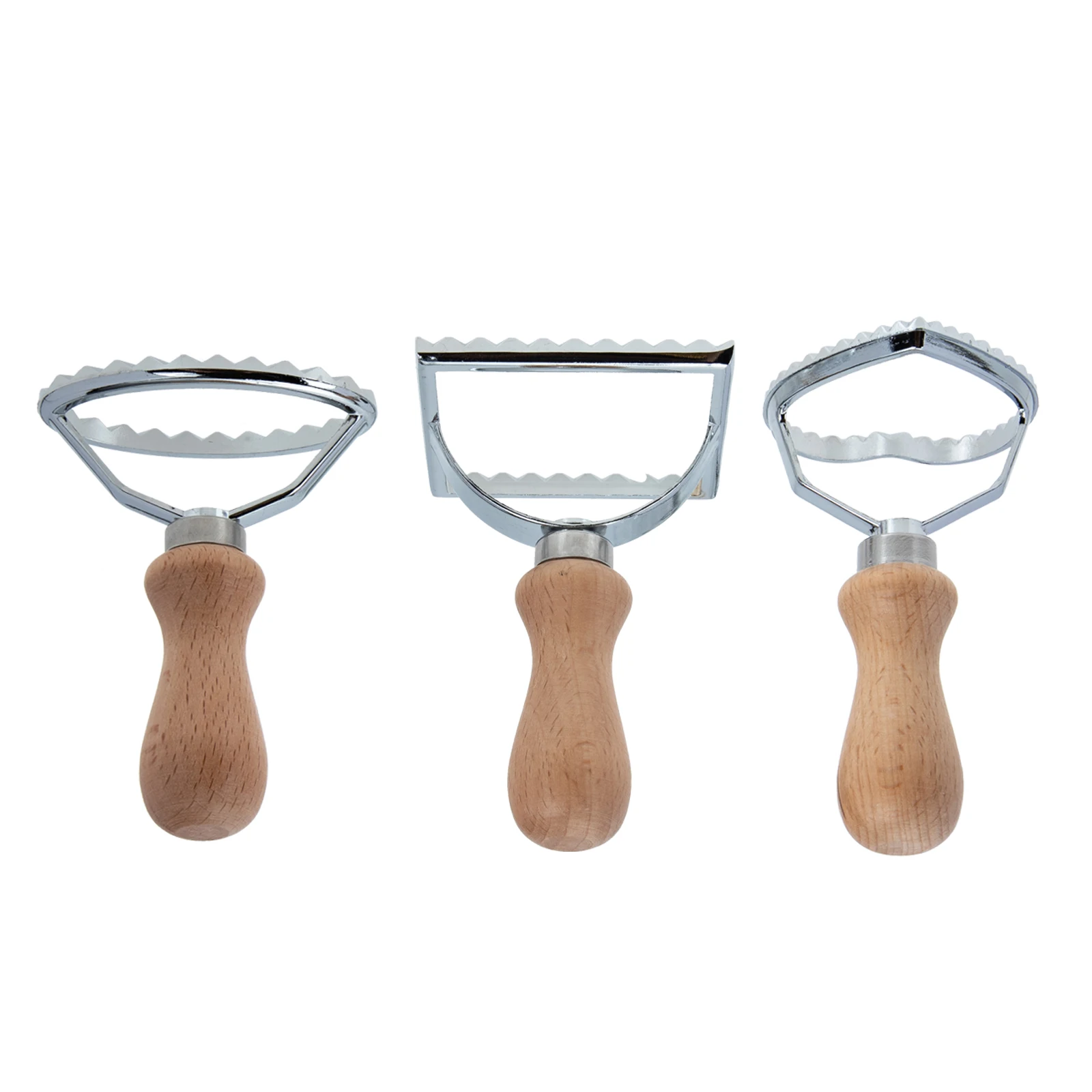 

3 Pcs Biscuit Mold Wood Handle Pastry Dough Press Cookie Pressing Molds Baking Tools Kitchen Accessories Zinc Alloy