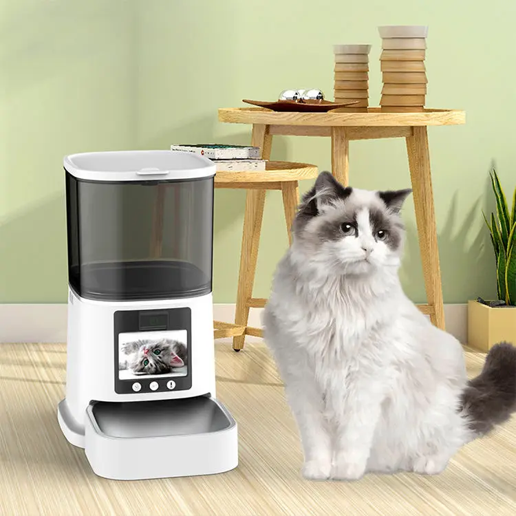 Hot Selling Pet Supplies Automatic Timing Quantitative Feeding Anti Jam Large Capacity Easy to Clean Smart Pet Feeder for Cats