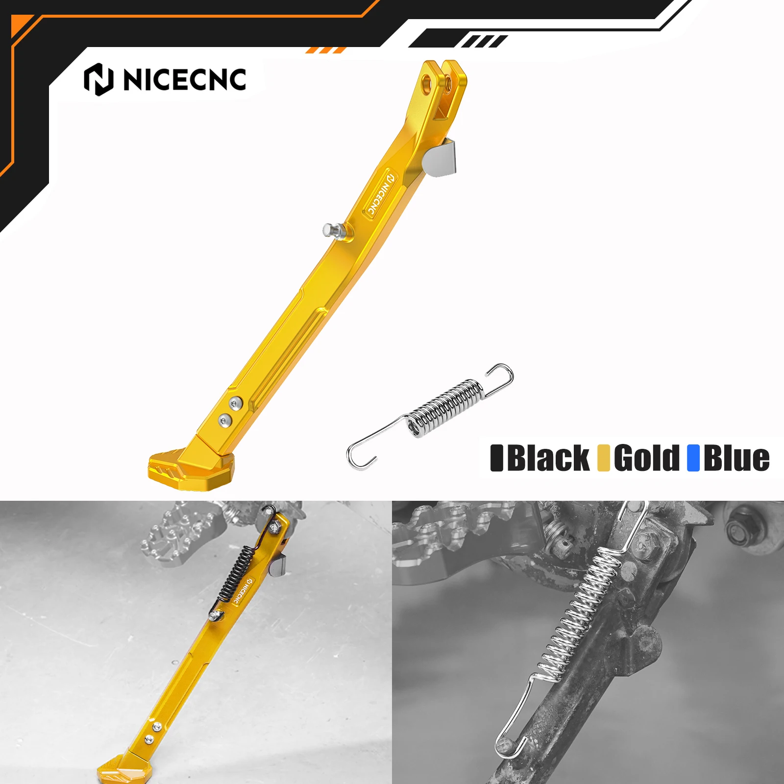 

NICECNC For Suzuki DRZ400SM DRZ400S DRZ 400E DRZ 400 SM DRZ 400 S DRZ400 SM 2000-2024 Adjustable Kickstand & Side Stand Springs