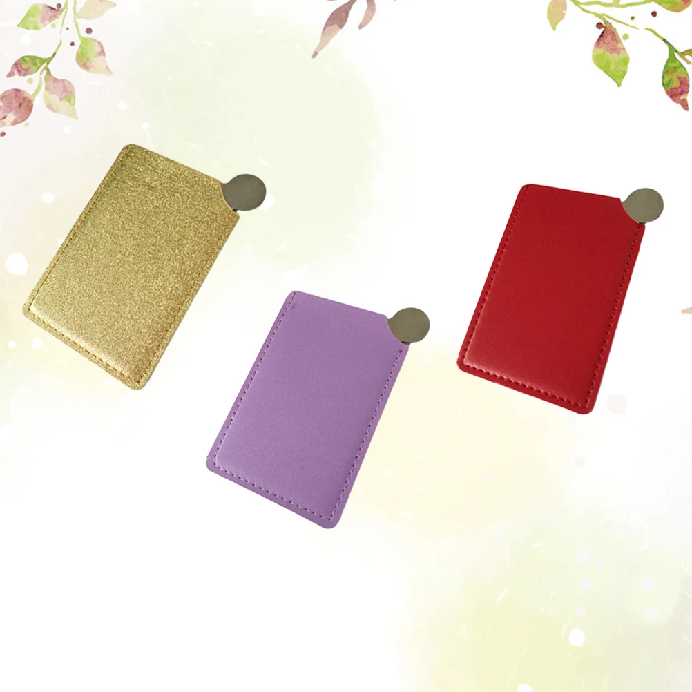 3 قطع مرآة مكياج مدمجة محمولة من الفولاذ المقاوم للصدأ، سطح عاكس عالي الوضوح للسفر للاستخدام اليومي هدية #6