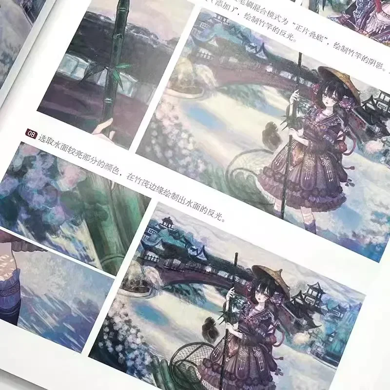 Cantik transformasi Lolita gadis cantik ilustrasi contoh Tutorial Manga penyalinan buku Album