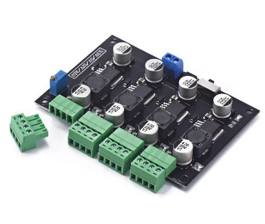 LM2596 แหล่งจ่ายไฟสวิตชิ่งแบบหลายช่องสัญญาณ พร้อมเอาต์พุตปรับค่าได้ 3.3V/5V/12V/ADJ โมดูลแปลงไฟ DC-DC แบบลดแรงดัน