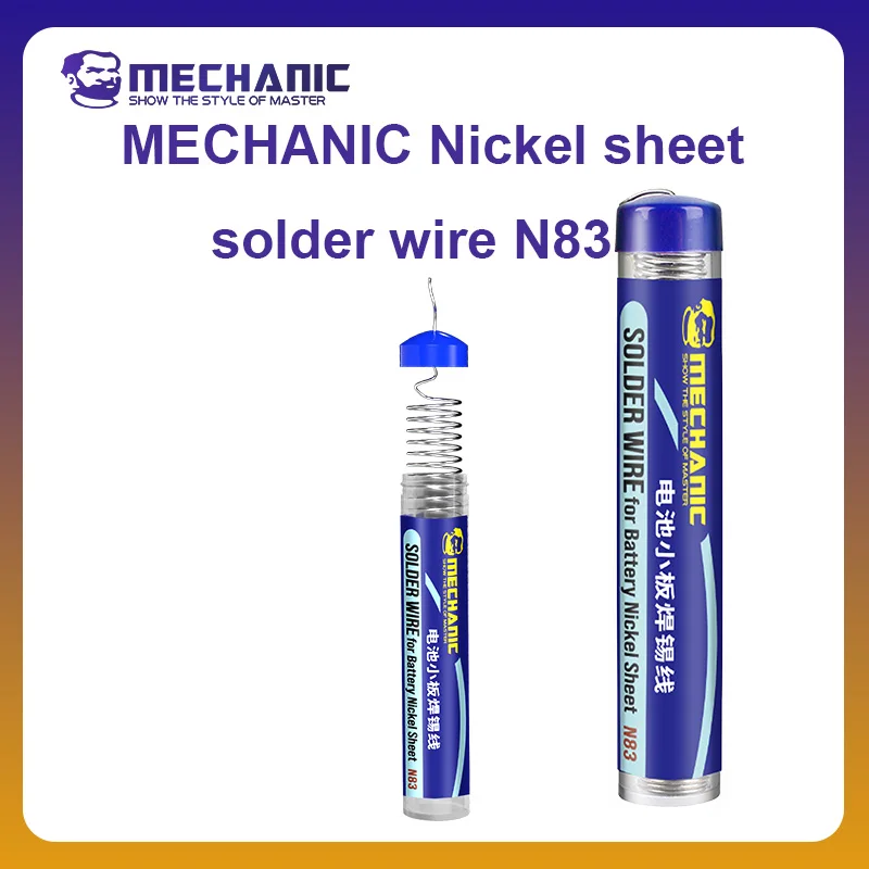 MECHANIC OFFICIAL N83 Nickel Sheet Solder Wire Diameter 0.8mm3M Mobile Phone Battery PCB Motherboard Repair Welding Nickel Sheet