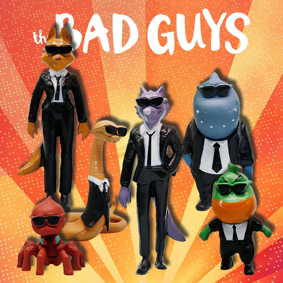 The Bad Guys Anime Movie Figure Cartoon Gaming Peripherals Desk Decoration Collection Model Toy For Kid Gift Birthday Decoration