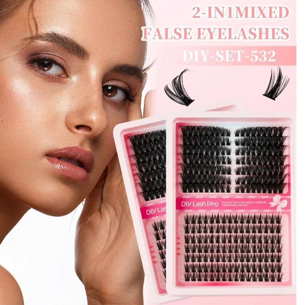 40D Cluster DIY Lash Extension Invisible Band Cat Eye Style Cluster Eyelash Manga Lash Premium Mink Eyelash Extensions