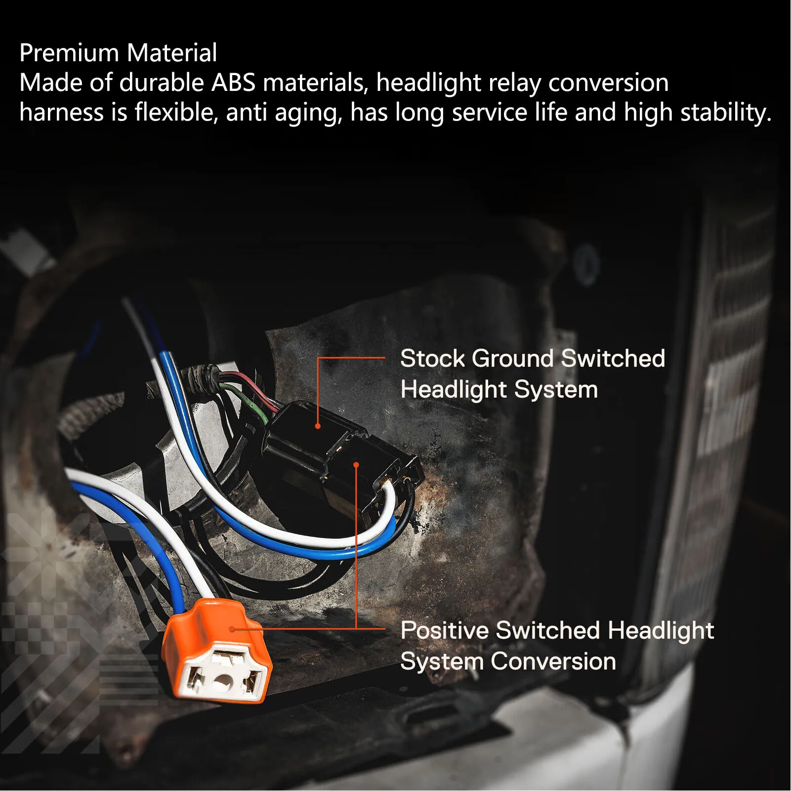 Cablaggio di conversione relè faro flessibile ad alta stabilità H4 Cablaggio relè faro per H6054 H5054 H6054LL 6014 6052 6053