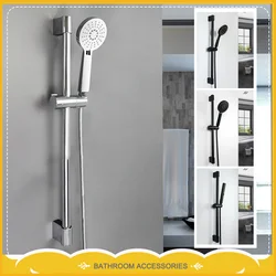 Wall Mounted Shower Kit with ABS Handheld Shower Head Stainless Steel Hose Adjustable Shower Stand Slider Bathroom Accessories