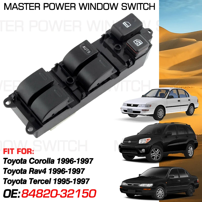 

84820-32150 Master Power Window Switch Lifter 14 Pins For Toyota Corolla Rav4 Tercel 1995 1996 1997 84820-04020 84820-22290