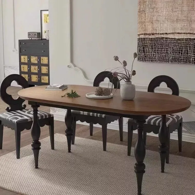 Interior Fashion Table Unique Floor Wooden Nordic Restaurant Dining Table Coffee Salon Mesas De Jantar Lounge Suite Furniture