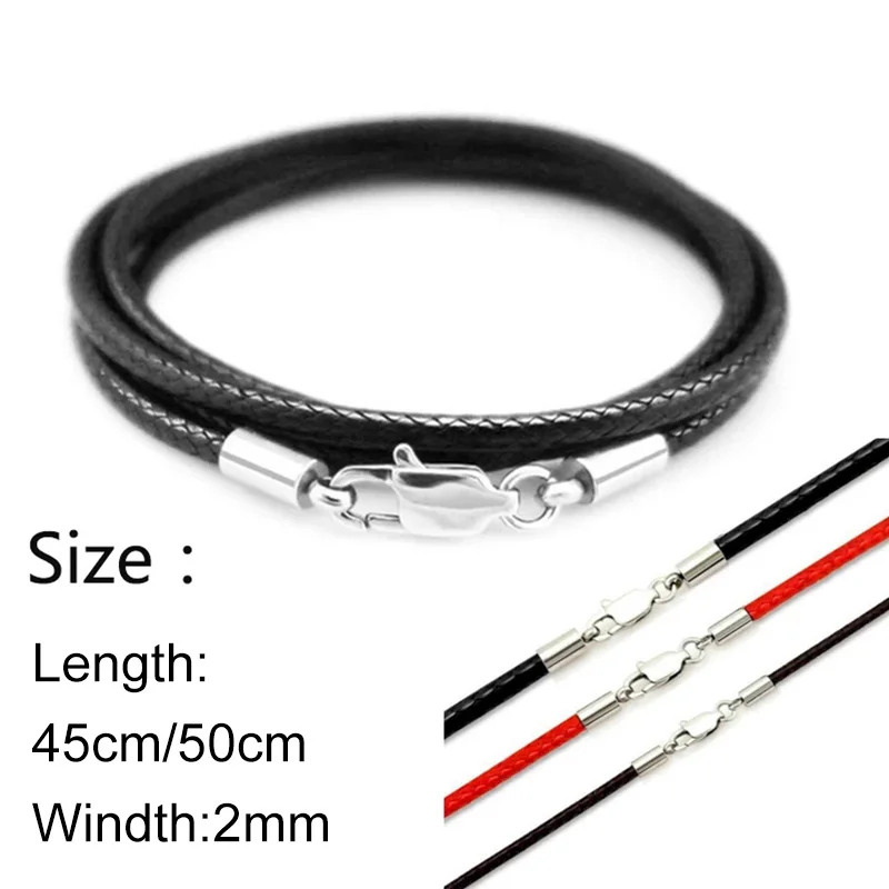 Braid Leather Cord DIY Pendant Necklace Lanyard Handemade Craft String Rope Jewelry Making Lobster Clasp Necklac Jewelry Making