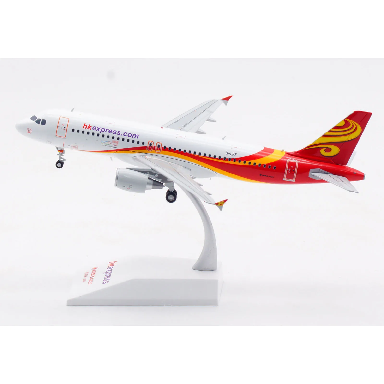 LH2220 Alloy Collectible Plane Gift JC Wings 1:200 Hong Kong Express Airbus A320 Diecast Aircraft Jet Model B-LPF With Stand