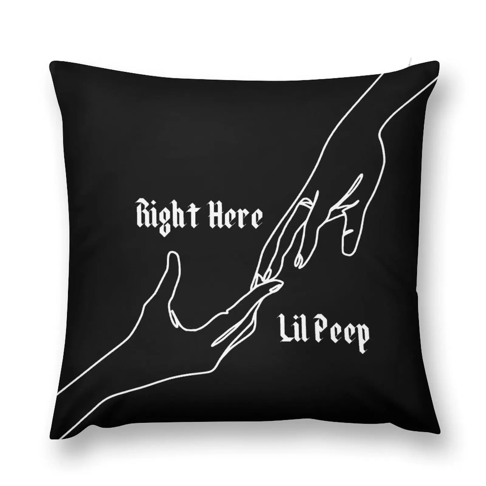 

Lil Peep Right Here hands linework Throw Pillow Decorative Cushion Luxury Sofa Cushions Decorative Pillow Covers For Sofa pillow