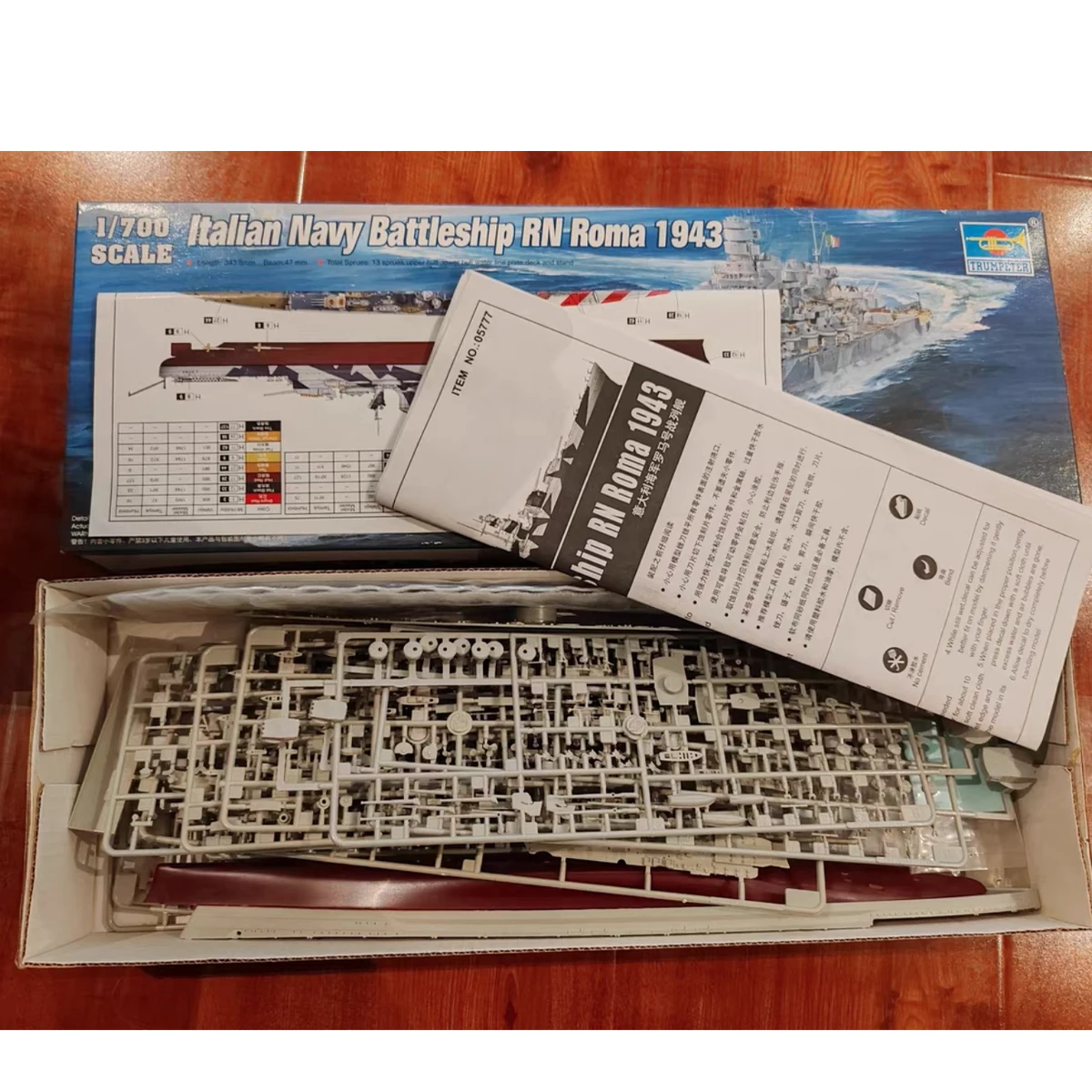 

Trumpeter 05777, масштаб 1/700, итальянский линкор RN Roma, 143, корабль, хобби, сборка, пластиковая модель, комплект для сборки