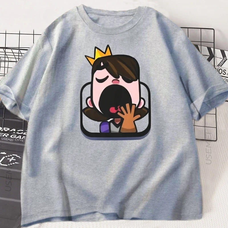 كلاش رويال الأميرة يون تي شيرت الرجال النساء السببية قصيرة الأكمام تي شيرتات عجيبة ملابس للرجال Harajuku الشارع الشهير رجل بلايز #4