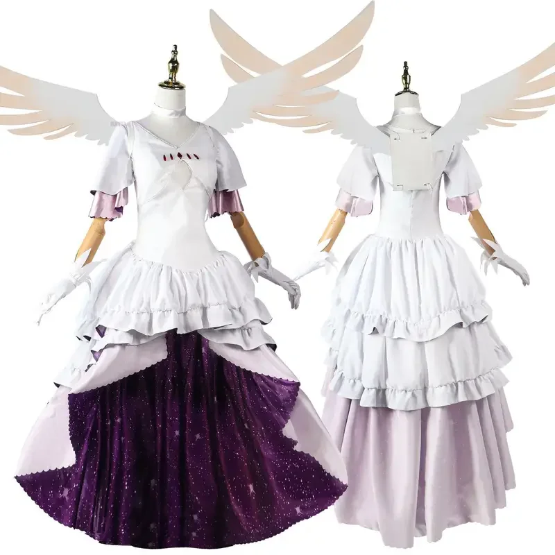 Costume de Cosplay Anime Puella Magi pour Femme, Perruque de Déesse, Robe Complète d'Halloween, Barrage Trempé