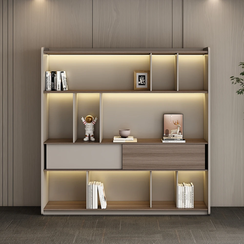Multi-Functional Modern Office Cupboard Storage Bins with Solid Wood Design for Home Office School & Hotel File Organization